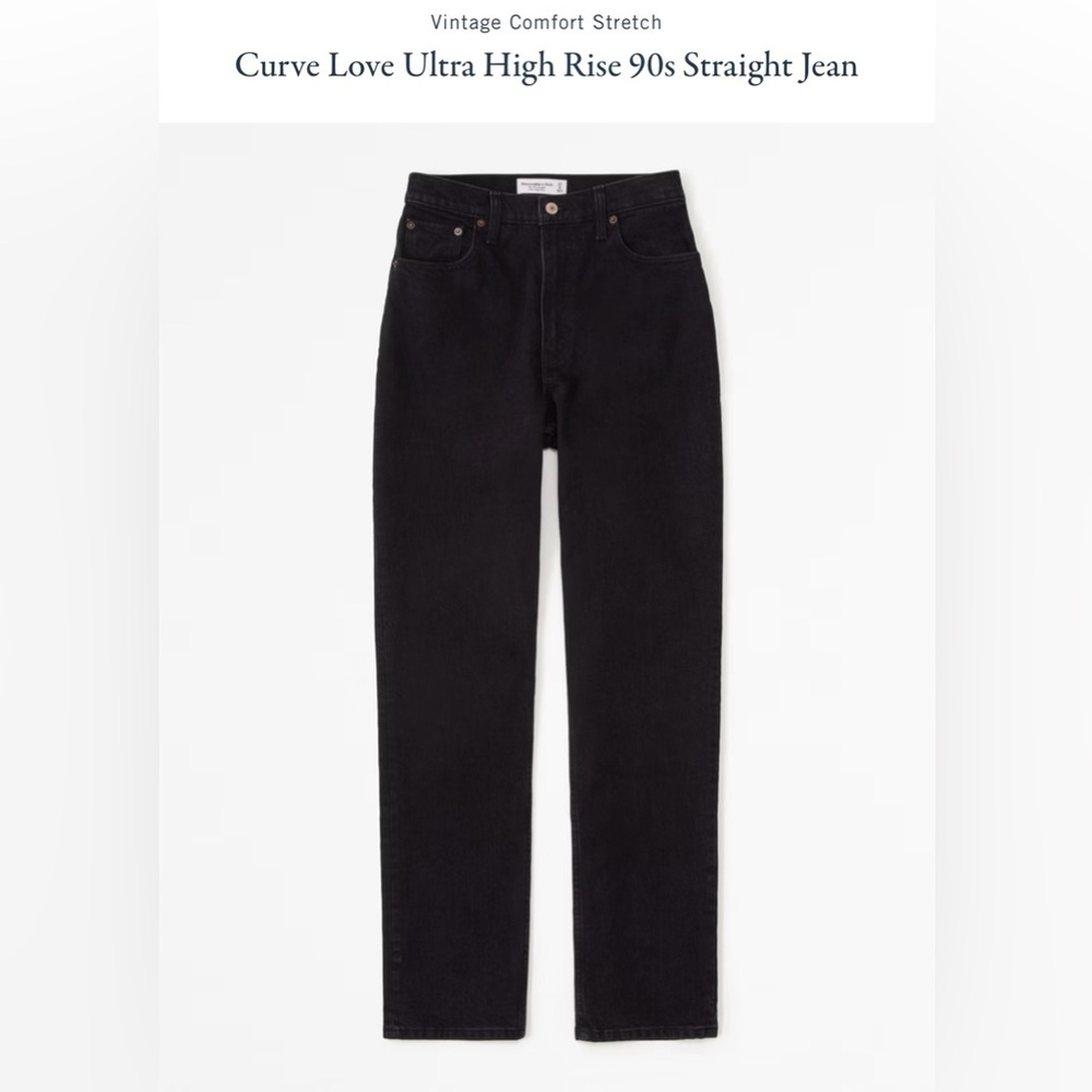 NWT Abercrombie & Fitch Curve Love 90s Straight Ultra High Rise Size 30/10